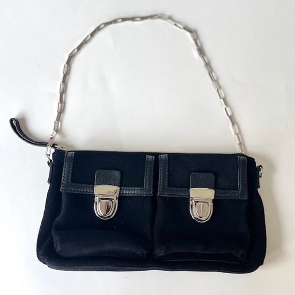 Banana Republic Black Suede Purse. - Picture 1 of 5